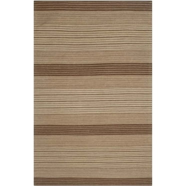 Safavieh Marbella Collection MRB287A Handmade Flatweave Stripe Premium Wool Runner Brown Beige 2'3 x 8' 